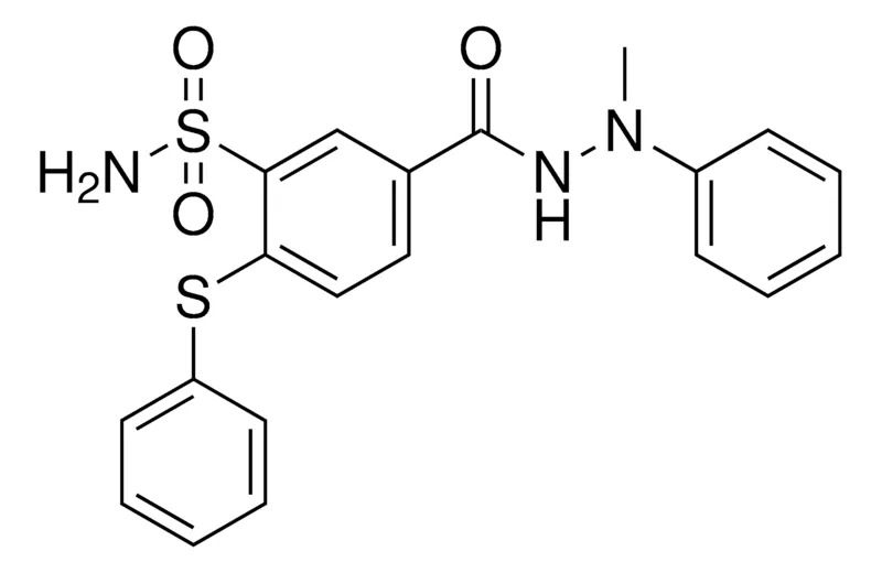 Sigma-Aldrich 5-((2-METHYL-2-PHENYLHYDRAZINO)CARBONYL)-2-(PHENYLTHIO)BENZENESULFONAMIDE,AldrichCPR
