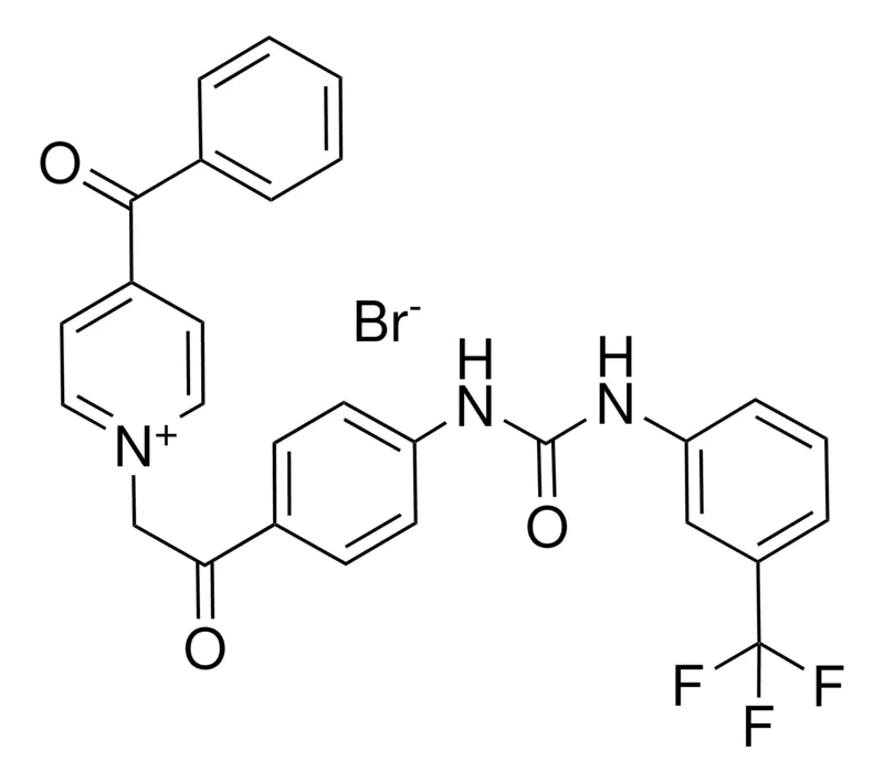 Sigma-Aldrich N-(4-((4-BENZOYL-1-PYRIDINIUMYL)ACETYL)PHENYL)-N'-(3-(TRIFLUOROMETHYL)PHENYL)UREA BROMIDE,AldrichCPR