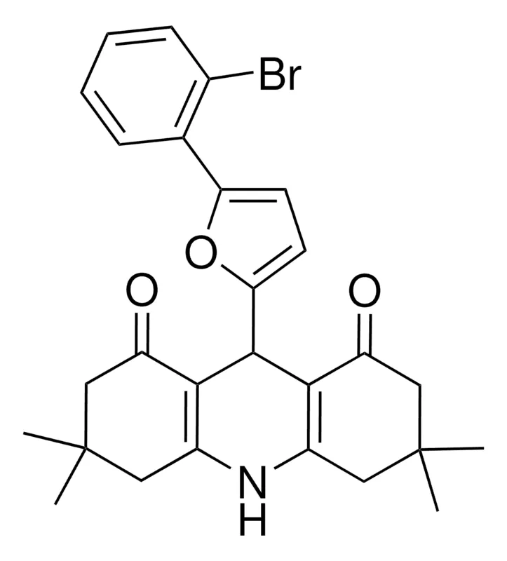 Sigma-Aldrich 9-(5-(2-BROMOPHENYL)-2-FURYL)-3,3,6,6-TETRAMETHYL-3,4,6,7,9,10-HEXAHYDRO-1,8(2H,5H)-ACRIDINEDIONE,AldrichCPR