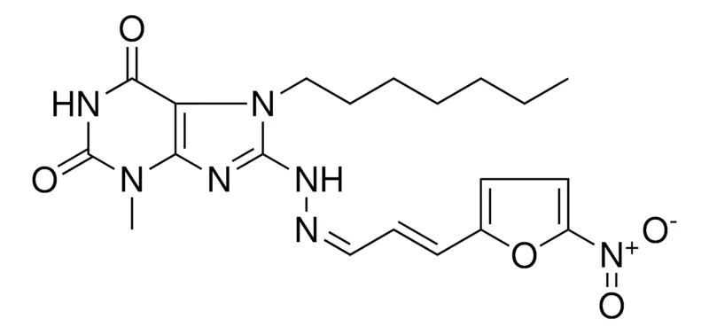 Sigma-Aldrich (1Z,2E)-3-(5-NITRO-2-FURYL)-2-PROPENAL (7-HEPTYL-3-METHYL-2,6-DIOXO-2,3,6,7-TETRAHYDRO-1H-PURIN-8-YL)HYDRAZONE,AldrichCPR