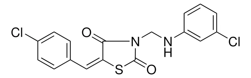 Sigma-Aldrich 5-(4-CL-BENZYLIDENE)-3-((3-CHLORO-PHENYLAMINO)-METHYL)-THIAZOLIDINE-2,4-DIONE,AldrichCPR
