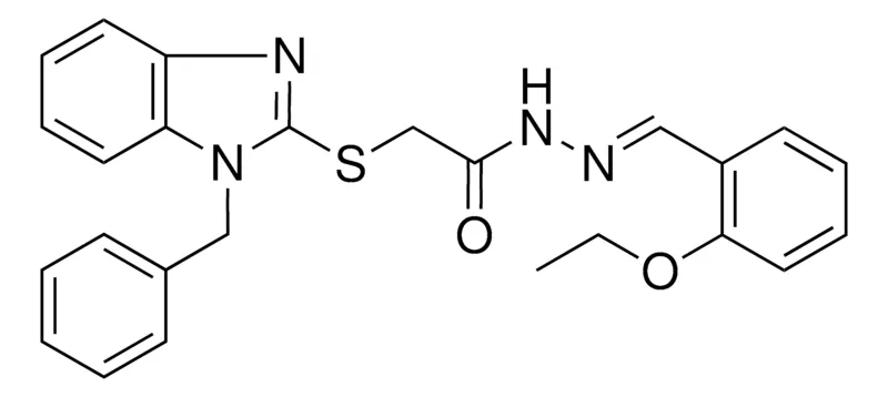Sigma-Aldrich 2-(1-BZL-1H-BENZOIMIDAZOL-2-YLSULFANYL)-ACETIC ACID (2-ETO-BENZYLIDENE)HYDRAZIDE,AldrichCPR