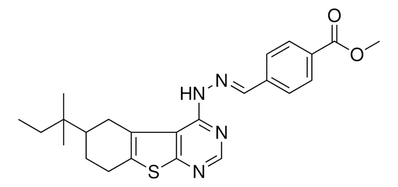 Sigma-Aldrich METHYL 4-{(E)-[(6-TERT-PENTYL-5,6,7,8-TETRAHYDRO[1]BENZOTHIENO[2,3-D]PYRIMIDIN-4-YL)HYDRAZONO]METHYL}BENZOATE，AldrichCPR