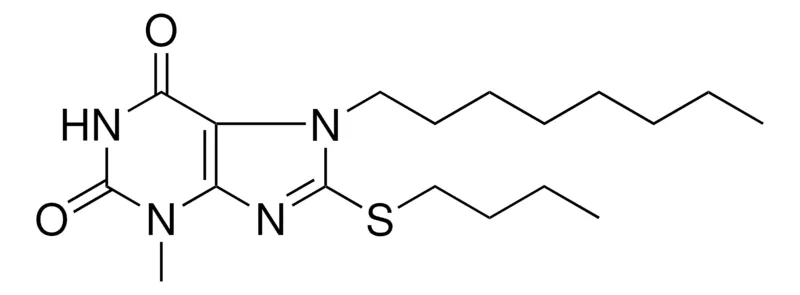 Sigma-Aldrich 8-BUTYLSULFANYL-3-METHYL-7-OCTYL-3,7-DIHYDRO-PURINE-2,6-DIONE,AldrichCPR