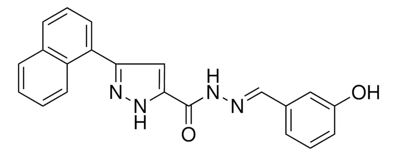 Sigma-Aldrich 5-NAPHTHALEN-1-YL-2H-PYRAZOLE-3-CARBOXYLIC ACID (3-HO-BENZYLIDENE)-HYDRAZIDE,AldrichCPR