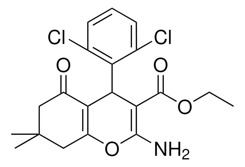 Sigma-Aldrich ETHYL 2-AMINO-4-(2,6-DICHLOROPHENYL)-7,7-DIMETHYL-5-OXO-5,6,7,8-TETRAHYDRO-4H-CHROMENE-3-CARBOXYLATE,AldrichCPR