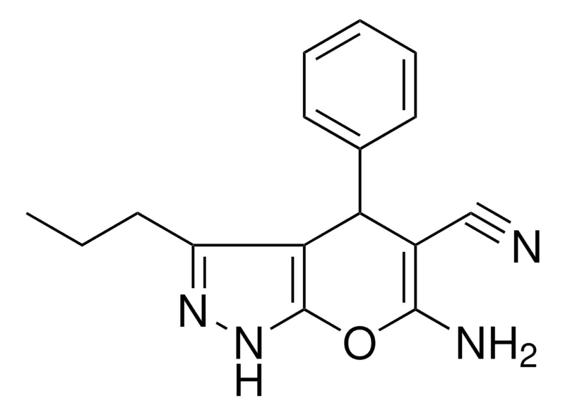Sigma-Aldrich 6-AMINO-4-PHENYL-3-PROPYL-1,4-DIHYDROPYRANO(2,3-C)PYRAZOLE-5-CARBONITRILE,AldrichCPR