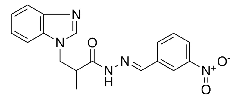 Sigma-Aldrich 3-BENZOIMIDAZOL-1-YL-2-METHYL-PROPIONIC ACID (3-NITRO-BENZYLIDENE)-HYDRAZIDE,AldrichCPR