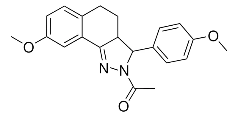 Sigma-Aldrich 2-ACETYL-8-METHOXY-3-(4-METHOXYPHENYL)-3,3A,4,5-TETRAHYDRO-2H-BENZO(G)INDAZOLE,AldrichCPR