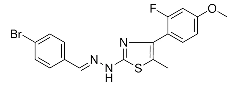 Sigma-Aldrich N-(4-BR-BENZYLIDENE)-N'-(4-(2-F-4-MEO-PHENYL)-5-METHYL-THIAZOL-2-YL)-HYDRAZINE,AldrichCPR