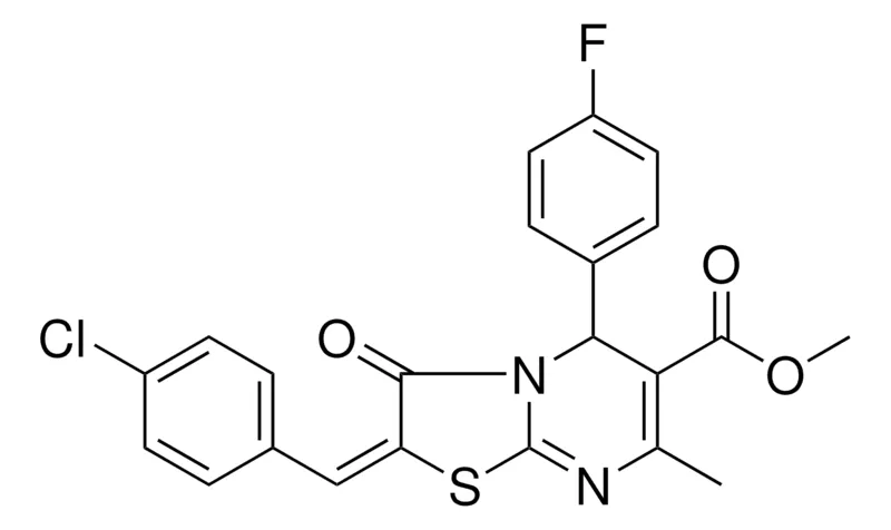 Sigma-Aldrich METHYL (2E)-2-(4-CHLOROBENZYLIDENE)-5-(4-FLUOROPHENYL)-7-METHYL-3-OXO-2,3-DIHYDRO-5H-[1,3]THIAZOLO[3,2-A]PYRIMIDINE-6-CARBOXYLATE，AldrichCPR