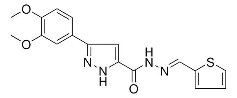 Sigma-Aldrich 5-(3,4-DI-MEO-PH)-2H-PYRAZOLE-3-CARBOXYLIC ACID THIOPHEN-2-YLMETHYLENE-HYDRAZIDE,AldrichCPR