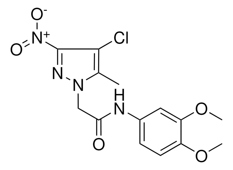 Sigma-Aldrich 2-(4-CHLORO-5-METHYL-3-NITRO-PYRAZOL-1-YL)-N-(3,4-DIMETHOXY-PHENYL)-ACETAMIDE,AldrichCPR