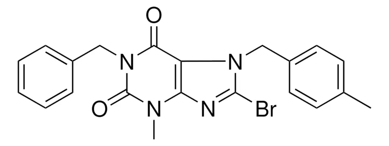 Sigma-Aldrich 1-BENZYL-8-BROMO-3-METHYL-7-(4-METHYLBENZYL)-3,7-DIHYDRO-1H-PURINE-2,6-DIONE,AldrichCPR