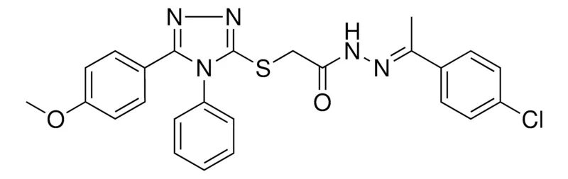 Sigma-Aldrich N'-[(E)-1-(4-CHLOROPHENYL)ETHYLIDENE]-2-{[5-(4-METHOXYPHENYL)-4-PHENYL-4H-1,2,4-TRIAZOL-3-YL]SULFANYL}ACETOHYDRAZIDE，AldrichCPR