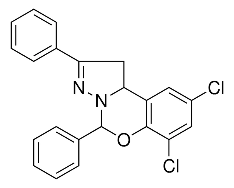 Sigma-Aldrich 6,8-DICHLORO-2,4-DIPHENYL-1,9B-DIHYDRO-5-OXA-3,3A-DIAZA-CYCLOPENTA(A)NAPHTHALENE,AldrichCPR