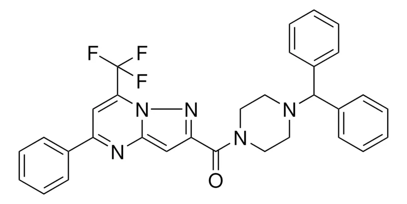 Sigma-Aldrich 2-[(4-BENZHYDRYL-1-PIPERAZINYL)CARBONYL]-5-PHENYL-7-(TRIFLUOROMETHYL)PYRAZOLO[1,5-A]PYRIMIDINE，AldrichCPR