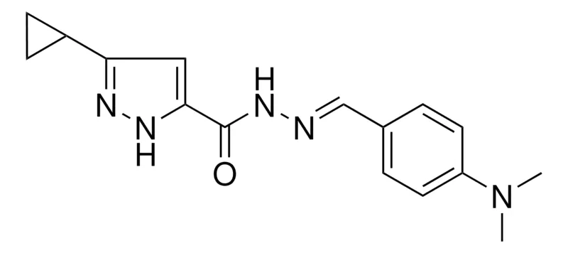 Sigma-Aldrich 5-CYCLOPROPYL-2H-PYRAZOLE-3-CARBOXYLIC ACID (4-DI-ME-AMINO-BENZYLIDENE)HYDRAZIDE,AldrichCPR