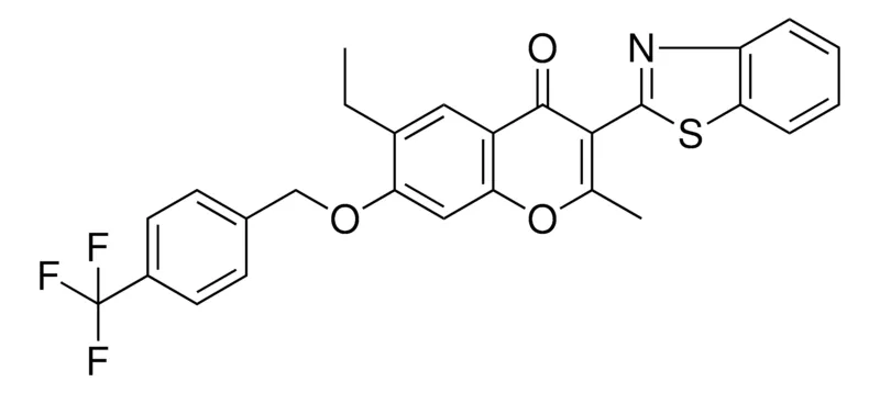 Sigma-Aldrich 3-BENZOTHIAZOL-2-YL-6-ET-2-METHYL-7-(4-TRIFLUOROMETHYL-BENZYLOXY)-CHROMEN-4-ONE，AldrichCPR