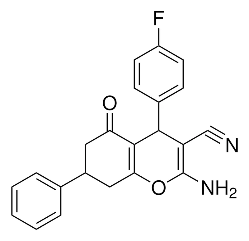 Sigma-Aldrich 2-AMINO-4-(4-F-PH)-5-OXO-7-PHENYL-5,6,7,8-TETRAHYDRO-4H-CHROMENE-3-CARBONITRILE,AldrichCPR