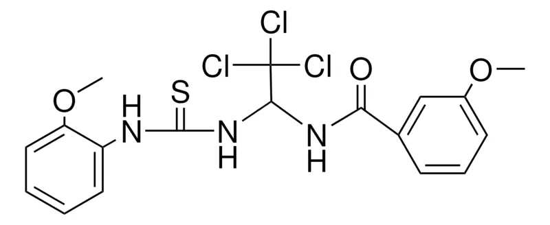 Sigma-Aldrich 3-MEO-N-(2,2,2-TRICHLORO-1-(3-(2-METHOXY-PHENYL)-THIOUREIDO)-ETHYL)-BENZAMIDE,AldrichCPR