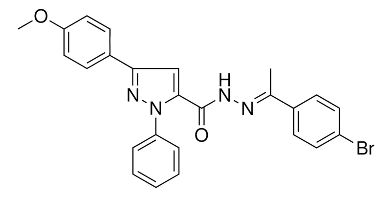Sigma-Aldrich 5(4-MEO-PH)-2-PH-2H-PYRAZOLE-3-CARBOXYLIC ACID (1-(4-BR-PH)-ETHYLIDENE)HYDRAZIDE,AldrichCPR