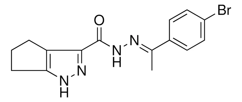 Sigma-Aldrich 1,4,5,6-4H-CYCLOPENTAPYRAZOLE-3-CARBOXYLIC ACID (1(4-BR-PH)-ETHYLIDENE)HYDRAZIDE,AldrichCPR