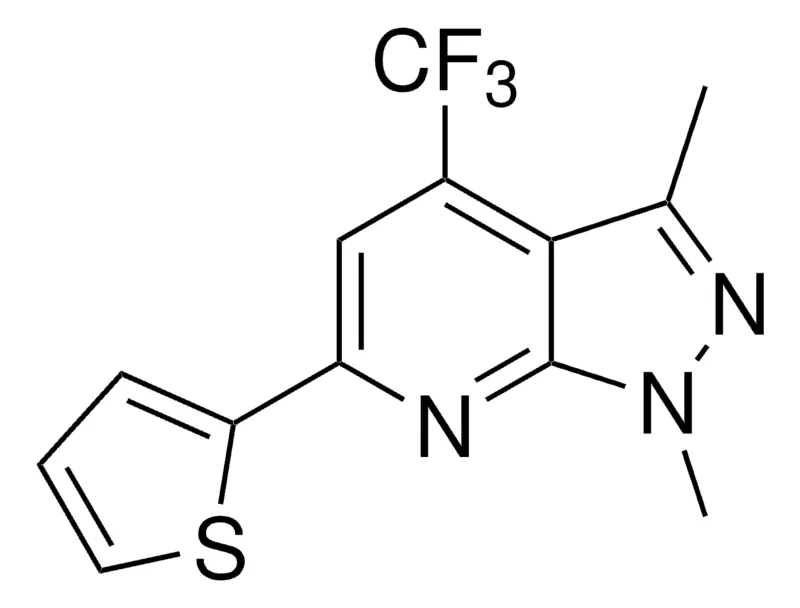 Sigma-Aldrich 1,3-DIMETHYL-6-(2-THIENYL)-4-(TRIFLUOROMETHYL)-1H-PYRAZOLO(3,4-B)PYRIDINE,AldrichCPR