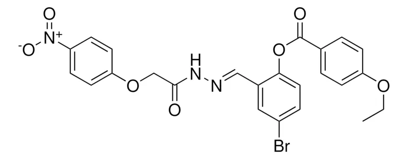 Sigma-Aldrich 4-BROMO-2-(2-((4-NITROPHENOXY)ACETYL)CARBOHYDRAZONOYL)PHENYL 4-ETHOXYBENZOATE,AldrichCPR
