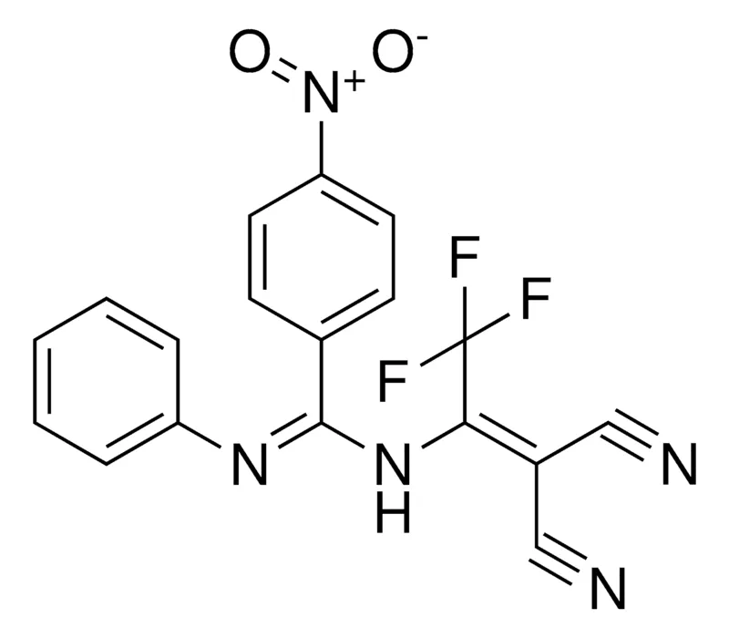 Sigma-Aldrich N-(2,2-DICYANO-1-TRIFLUOROMETHYL-VINYL)-4-NITRO-N'-PHENYL-BENZAMIDINE,AldrichCPR
