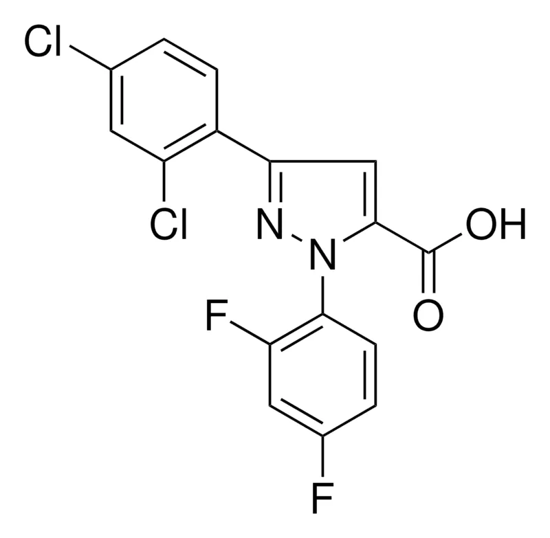 Sigma-Aldrich 3-(2,4-DICHLOROPHENYL)-1-(2,4-DIFLUOROPHENYL)-1H-PYRAZOLE-5-CARBOXYLIC ACID,AldrichCPR