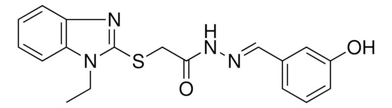 Sigma-Aldrich 2-(1-ET-1H-BENZOIMIDAZOL-2-YLSULFANYL)-ACETIC ACID (3-HO-BENZYLIDENE)-HYDRAZIDE，AldrichCPR