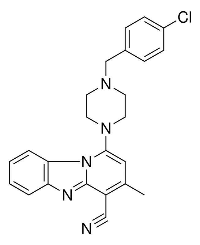Sigma-Aldrich 1-(4-(4-CL-BENZYL)-1-PIPERAZINYL)-3-ME-PYRIDO(1,2-A)BENZIMIDAZOLE-4-CARBONITRILE,AldrichCPR