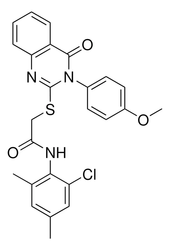 Sigma-Aldrich N-(2-CHLORO-4,6-DIMETHYLPHENYL)-2-{[3-(4-METHOXYPHENYL)-4-OXO-3,4-DIHYDRO-2-QUINAZOLINYL]SULFANYL}ACETAMIDE，AldrichCPR