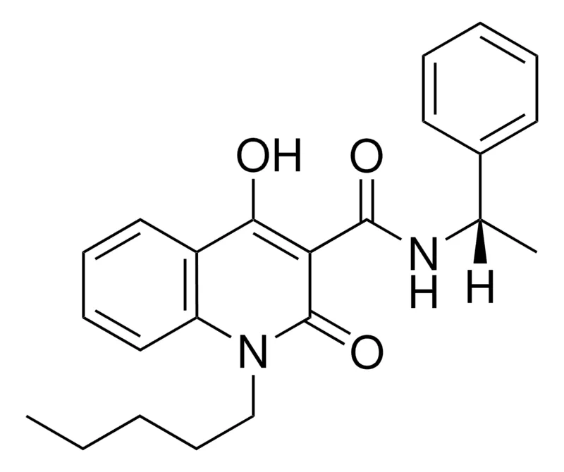 Sigma-Aldrich S-4-HO-2-OXO-1-PENTYL-1,2-2H-QUINOLINE-3-CARBOXYLIC ACID (1-PHENYL-ETHYL)-AMIDE,AldrichCPR