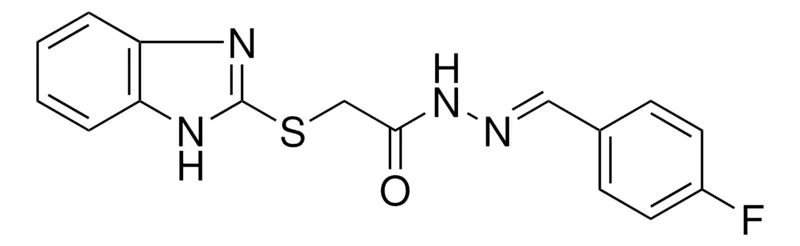 Sigma-Aldrich 2-(1H-BENZOIMIDAZOL-2-YLSULFANYL)-ACETIC ACID (4-FLUORO-BENZYLIDENE)-HYDRAZIDE,AldrichCPR