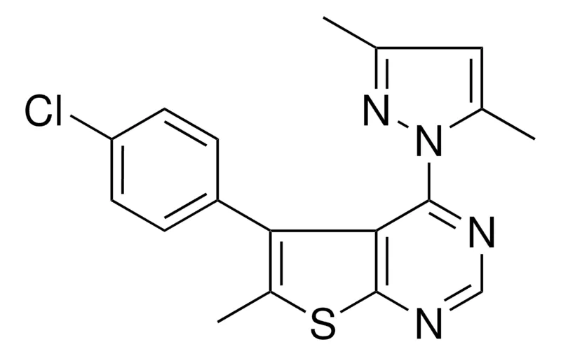 Sigma-Aldrich 5-(4-CL-PHENYL)-4-(3,5-DIMETHYL-1H-PYRAZOL-1-YL)-6-METHYLTHIENO(2,3-D)PYRIMIDINE,AldrichCPR