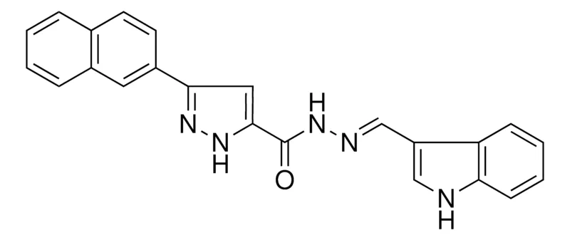 Sigma-Aldrich 5-NAPHTHALEN-2-YL2H-PYRAZOLE-3-CARBOXYLIC ACID (1H-INDOL-3-YLMETHYLENE)HYDRAZIDE,AldrichCPR