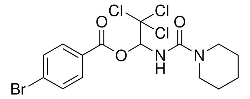 Sigma-Aldrich 4-BR-BENZOIC ACID 2,2,2-TRICHLORO-1-((PIPERIDINE-1-CARBONYL)-AMINO)-ETHYL ESTER,AldrichCPR