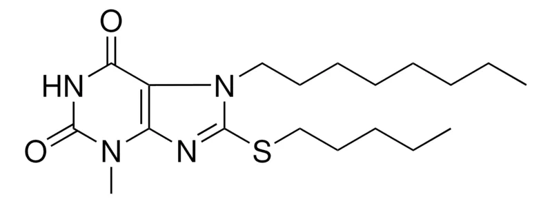 Sigma-Aldrich 3-METHYL-7-OCTYL-8-PENTYLSULFANYL-3,7-DIHYDRO-PURINE-2,6-DIONE,AldrichCPR