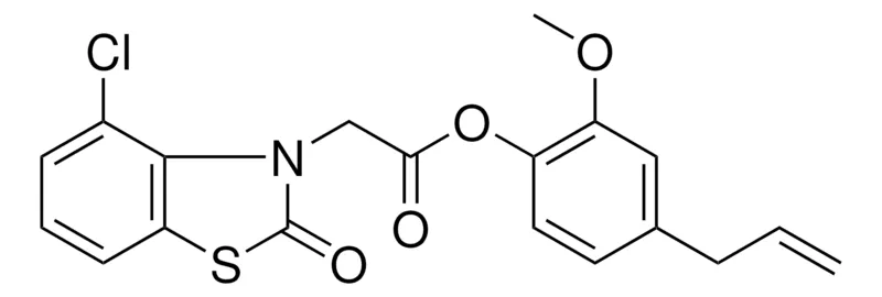 Sigma-Aldrich (4-CHLORO-2-OXO-BENZOTHIAZOL-3-YL)-ACETIC ACID 4-ALLYL-2-METHOXY-PHENYL ESTER,AldrichCPR