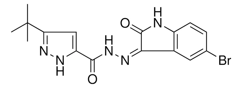 Sigma-Aldrich 5-TERT-BU-2H-PYRAZOLE-3-CARBOXYLIC ACID (5-BR-2-OXO-2H-INDOL-3-YLIDENE)HYDRAZIDE,AldrichCPR