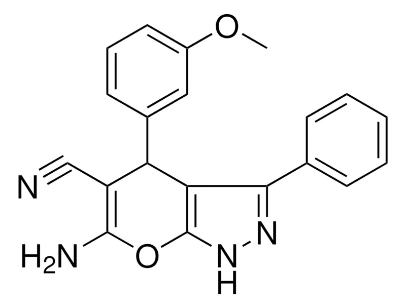 Sigma-Aldrich 6-AMINO-4-(3-MEO-PH)-3-PHENYL-1,4-DIHYDRO-PYRANO(2,3-C)PYRAZOLE-5-CARBONITRILE,AldrichCPR