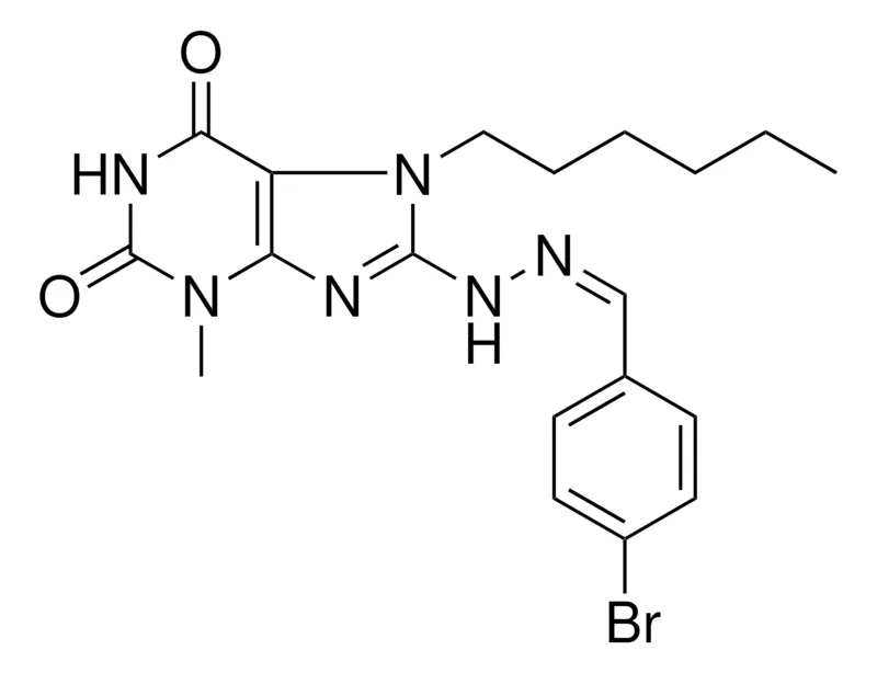 Sigma-Aldrich 8-(N'-(4-BR-BENZYLIDENE)-HYDRAZINO)-7-HEXYL-3-ME-3,7-DIHYDRO-PURINE-2,6-DIONE,AldrichCPR