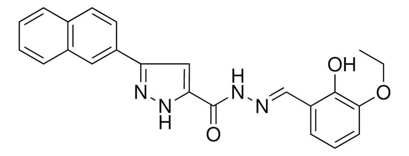 Sigma-Aldrich 5-NAPHTHALEN-2-YL-2H-PYRAZOLE-3CARBOXYLIC ACID (3-ETO-2-HO-BENZYLIDENE)HYDRAZIDE,AldrichCPR