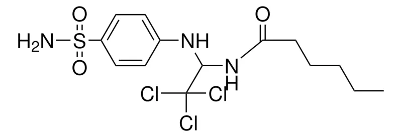 Sigma-Aldrich HEXANOIC ACID (2,2,2-TRICHLORO-1-(4-SULFAMOYL-PHENYLAMINO)-ETHYL)-AMIDE,AldrichCPR