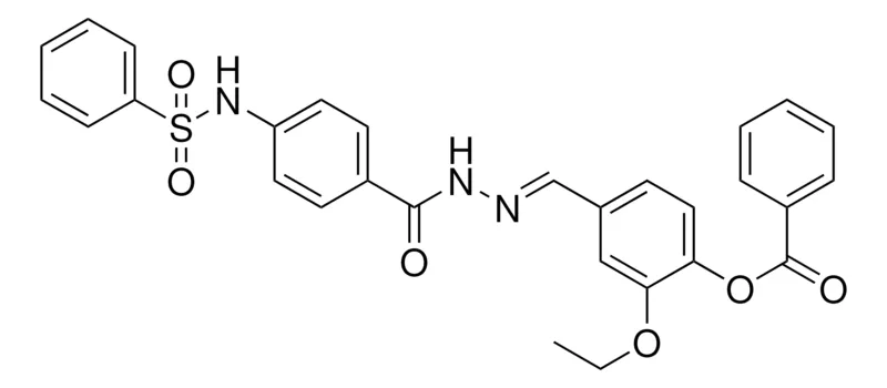 Sigma-Aldrich 2-ETHOXY-4-(2-(4-((PHENYLSULFONYL)AMINO)BENZOYL)CARBOHYDRAZONOYL)PHENYL BENZOATE,AldrichCPR