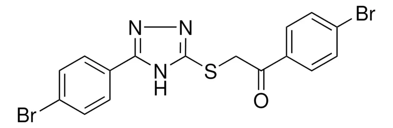 Sigma-Aldrich 1-(4-BROMOPHENYL)-2-((5-(4-BROMOPHENYL)-4H-1,2,4-TRIAZOL-3-YL)THIO)ETHANONE,AldrichCPR