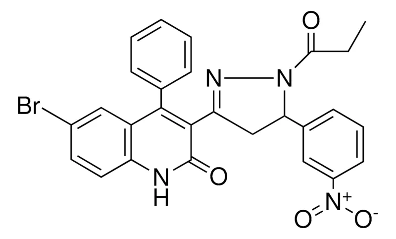 Sigma-Aldrich 6-BR-3-(5-(3-NITRO-PH)-1-PROPIONYL-4,5-2H-1H-PYRAZOL-3-YL)-4-PH-QUINOLIN-2-ONE,AldrichCPR