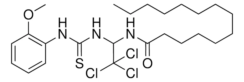 Sigma-Aldrich TETRADECANOIC ACID (2,2,2-TRICHLORO-1-(3-(2-MEO-PHENYL)-THIOUREIDO)-ETHYL)-AMIDE,AldrichCPR